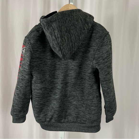 Star Wars Size 7 Darth Vader Sherpa Lined Zip Hooded Jacket Warm Thick - Picture 2 of 9